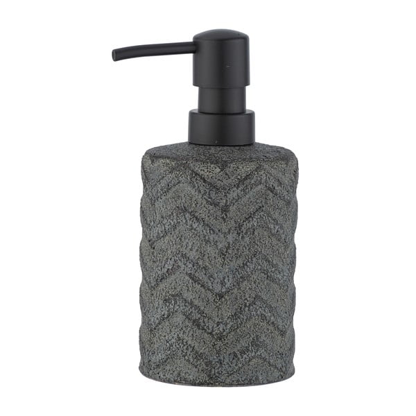 Sivý keramický ručne maľovaný dávkovač na mydlo Wenko Mantua, 360 ml-image-2