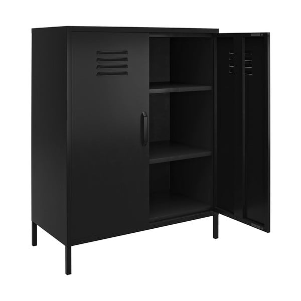 Čierna kovová skrinka 40x102x80 cm Mission District – Støraa-image-4