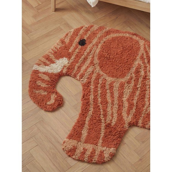 Prateľný/ručne tkaný bavlnený detský koberec v terakotovej farbe 75x120 cm Snuggle Elodie – Hanse Home-image-2