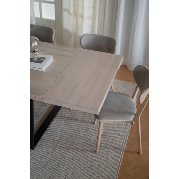 Matne lakovaná dubová prídavná doska jedálenského stola Rowico Brooklyn-image-1