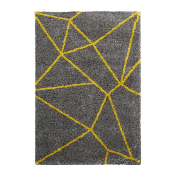 Sivo-žltý koberec Think Rugs Royal Nomadic Grey & Yellow, 160 × 230 cm