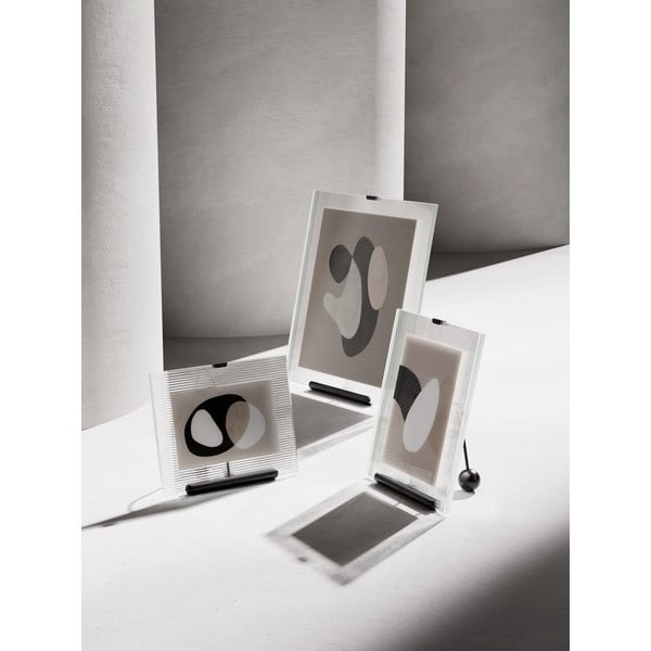 Čierny sklenený stojací rámček 16x20 cm Flute – Umbra-image-3