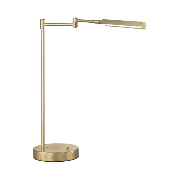 LED stolová lampa v zlatej farbe s kovovým tienidlom (výška  49 cm) Nami – Fischer & Honsel