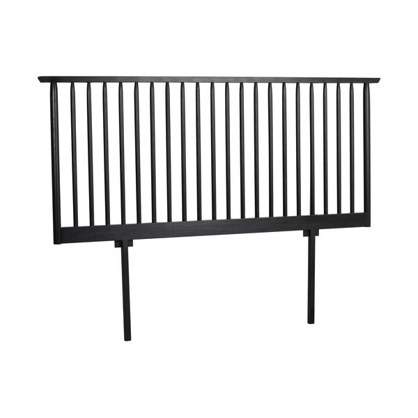 Čierne čelo postele z dubového dreva 194x84 cm Riggins - Rowico-image-3