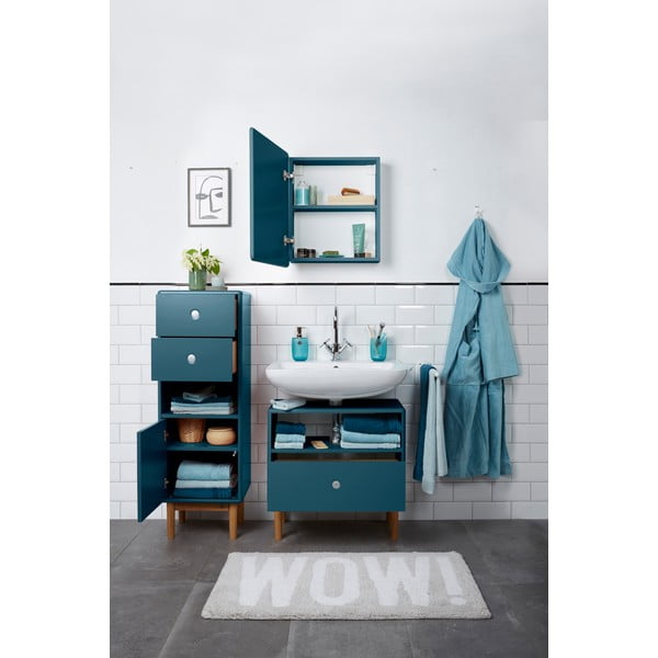 V petrolejovej farbe vysoká/závesná kúpeľňová skrinka 40x100 cm Color Bath – Tom Tailor-image-3