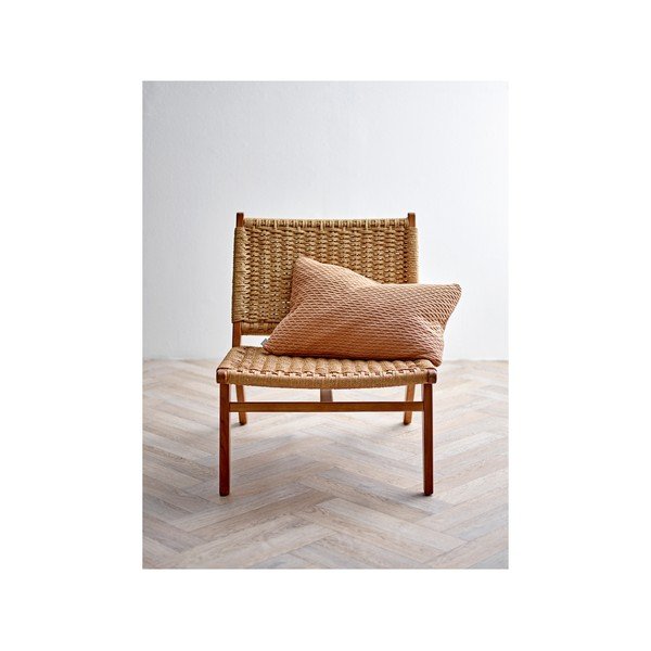 Oranžový vankúš zo zmesi bavlny a vlny Södahl Wave Knit, 40 x 60 cm-image-2