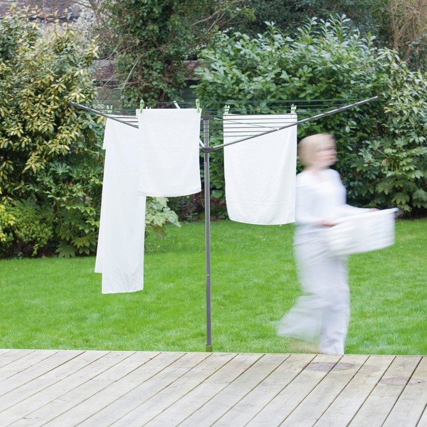 Vonkajší sušiak na bielizeň v striebornej farbe 35 m – Addis-image-1