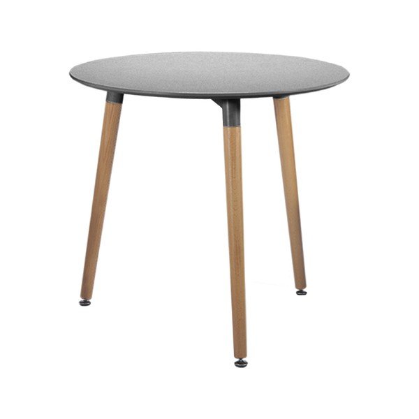 Sivý jedálenský stôl Leitmotiv Elementary, ø 80 cm