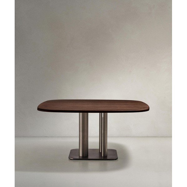 Jedálenský stôl v dekore orecha 121x121 cm Melvar – Kave Home-image-1