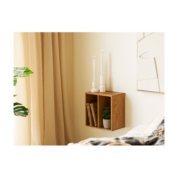 Poschodová polica z dubového dreva v prírodnej farbe 18 cm Townsville – House Nordic-image-4