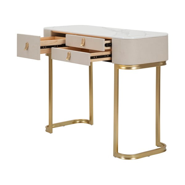 Konzolový stolík v béžovo-zlatej farbe 40x100 cm Beauty – Mauro Ferretti-image-4