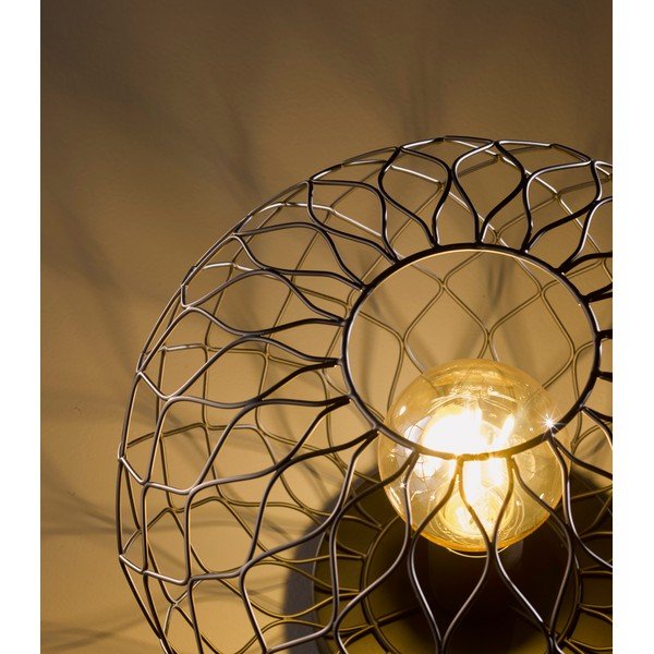 Čierna stolová lampa s kovovým tienidlom (výška  23 cm) Justin – Fischer & Honsel-image-1