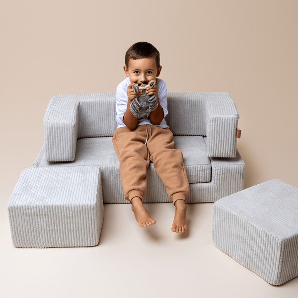 Tyrkysovomodré menčestrové penové ihrisko 100x35x40 cm Montessori – Meowbaby-image-3