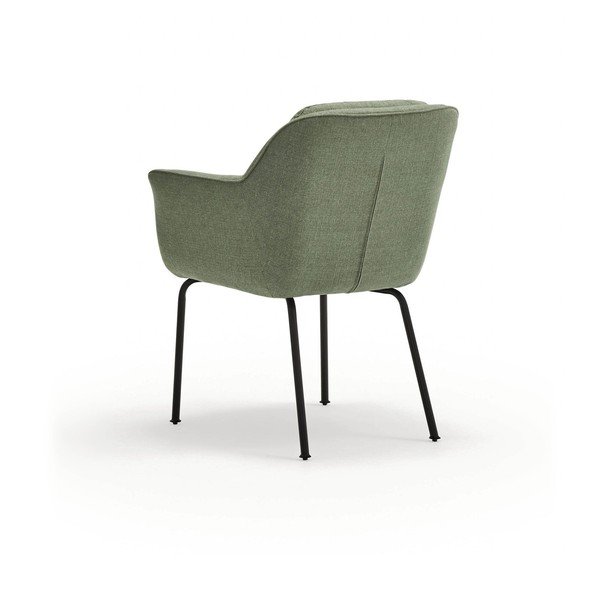 Zelené čalúnené jedálenské kreslo s podrúčkami Sadira – Teulat-image-4