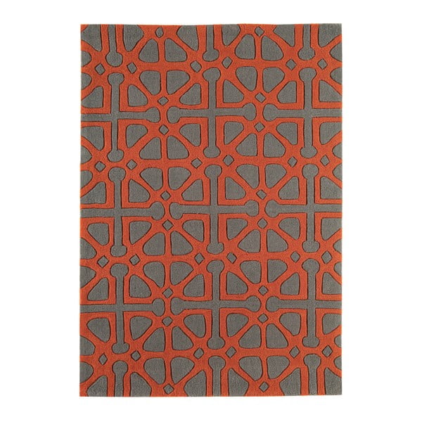 Červeno-sivý koberec Asiatic Carpets Harlequin Floorist, 170 x 120 cm