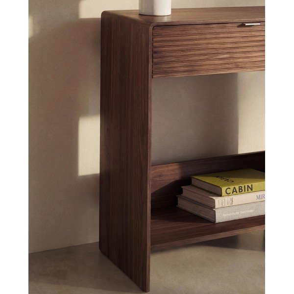 Komoda v dekore orecha v tmavo prírodnej farbe 60x81x37 cm Norlen – Kave Home-image-2