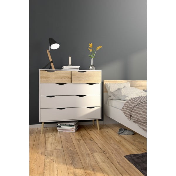 Biela komoda Tvilum Oslo, 99 x 101 cm-image-1