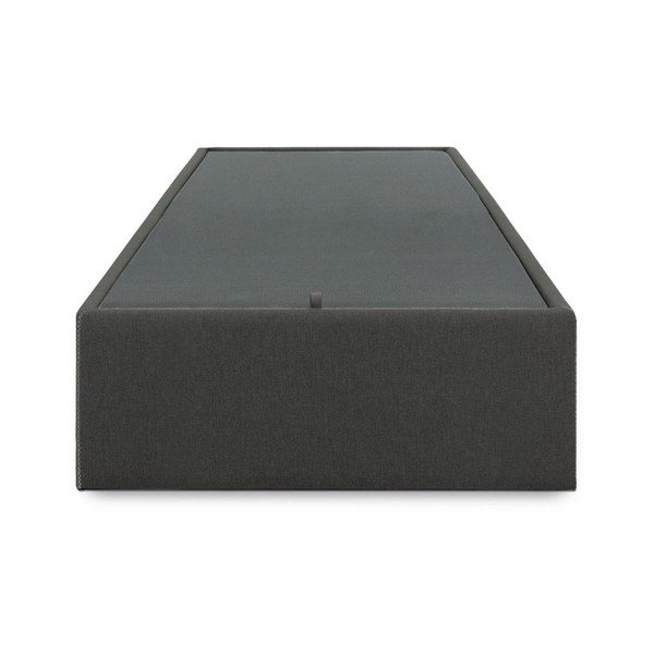 Čierna čalúnená jednolôžková posteľ s úložným priestorom 90x190 cm Matters – Kave Home