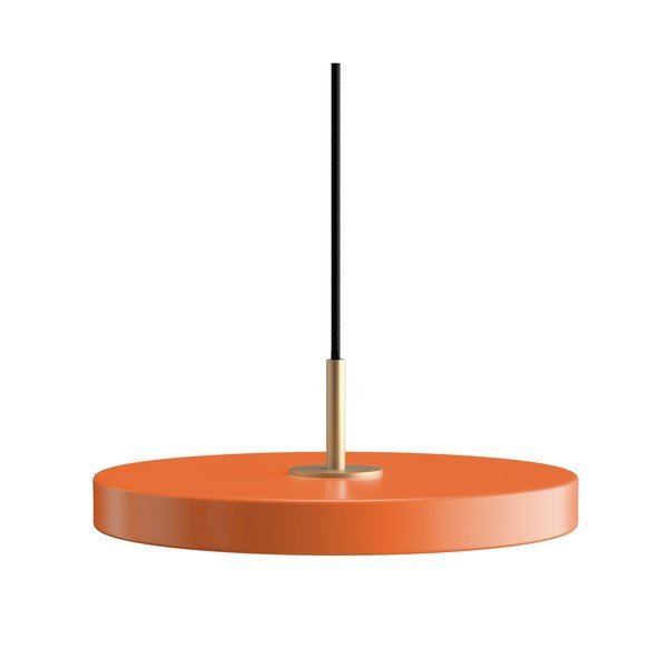 Oranžové kovové LED stmievateľné závesné svietidlo s kovovým tienidlom ø 31 cm Asteria Plus – UMAGE