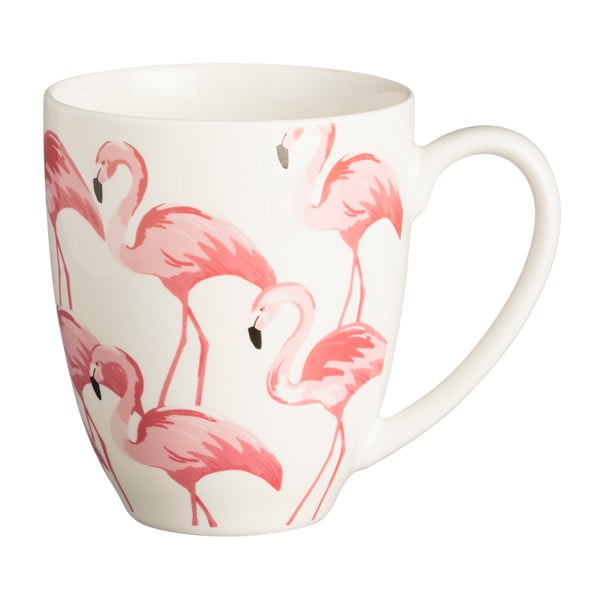 Hrnček z porcelánu s motívom plameniakov Price & Kensington Flamingo, 380 ml