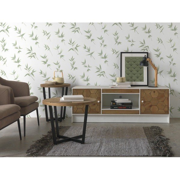 Konferenčný stôl s čiernou železnou konštrukciou Geese Honeycomb, ⌀ 59 cm-image-1