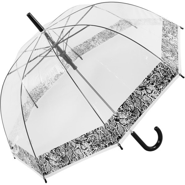 Transparentný tyčový dáždnik s automatickým otváraním proti vetru Ambiance Snake Skin, ⌀ 84 cm-image-2