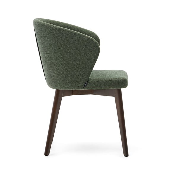 Tmavozelené čalúnené jedálenské kreslo Darice – Kave Home-image-2