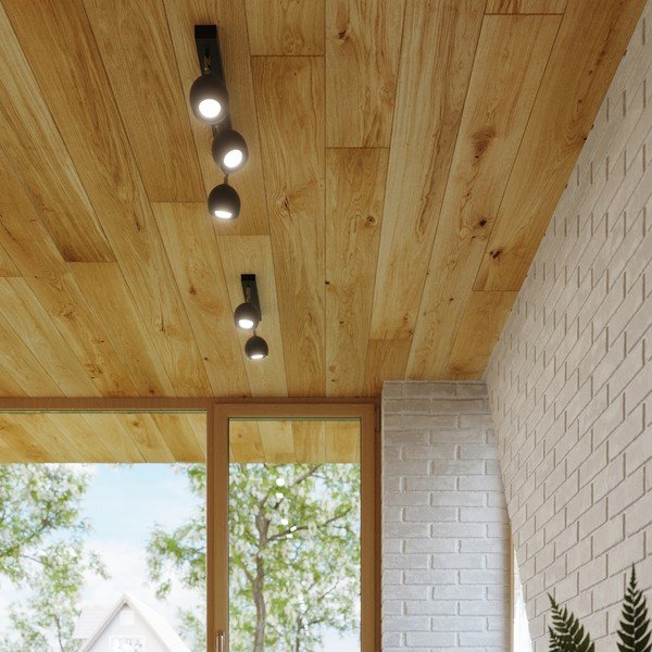 Čierne bodové svietidlo 25x25 cm Ollo – Sollux-image-3