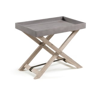 Sivý skladací stolík z akáciového dreva Kave Home Stahl