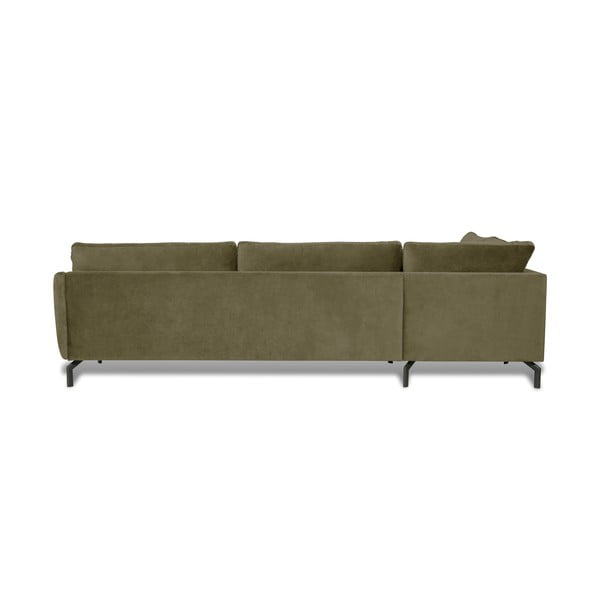 Zelená zamatová rohová pohovka (ľavý roh) Magic - Scandic-image-3