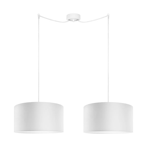 Biele dvojité závesné svietidlo Bulb Attack Tres, ⌀ 36 cm