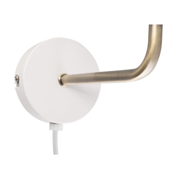 Nástenná lampa v bielo-zlatej farbe Leitmotiv Bonnet, výška 25 cm-image-2