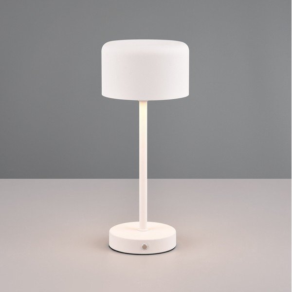 Biela LED stmievateľná stolová lampa (výška 30 cm) Jeff – Reality-image-1