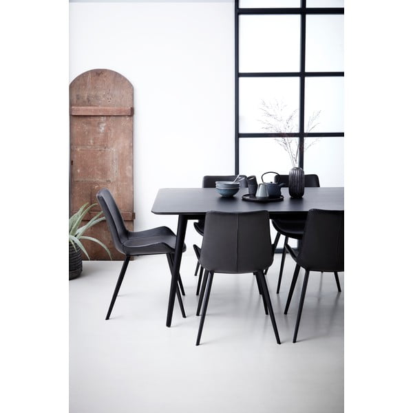 Čierna jedálenská stolička z imitácie kože DAN–FORM Denmark Hype-image-2
