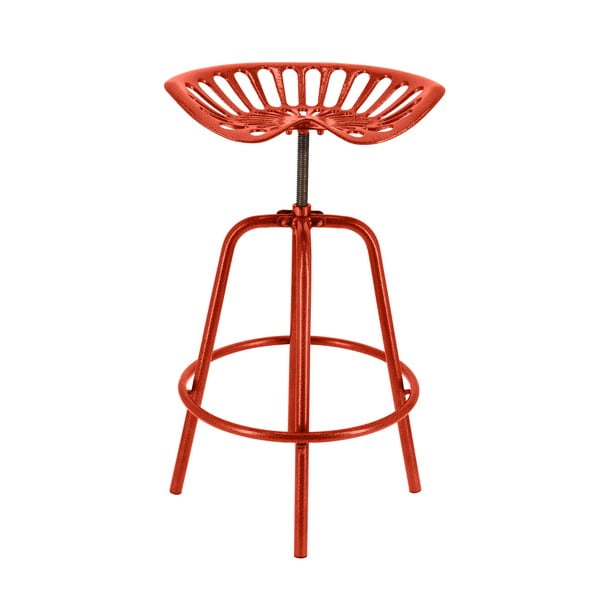 Červená kovová záhradná barová stolička Traktor – Esschert Design