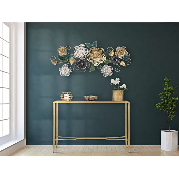 Kovová závesná dekorácia so vzorom kvetín Mauro Ferretti Campur -B-, 118 x 58 cm-image-1