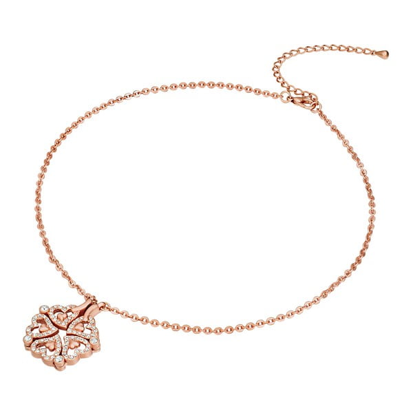 Dámsky náhrdelník vo farbe ružového zlata s rozložiteľným príveskom Tassioni Honeysuckle