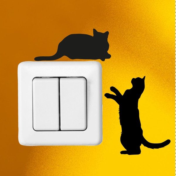 Sada 2 samolepiek Ambiance Cute Cats