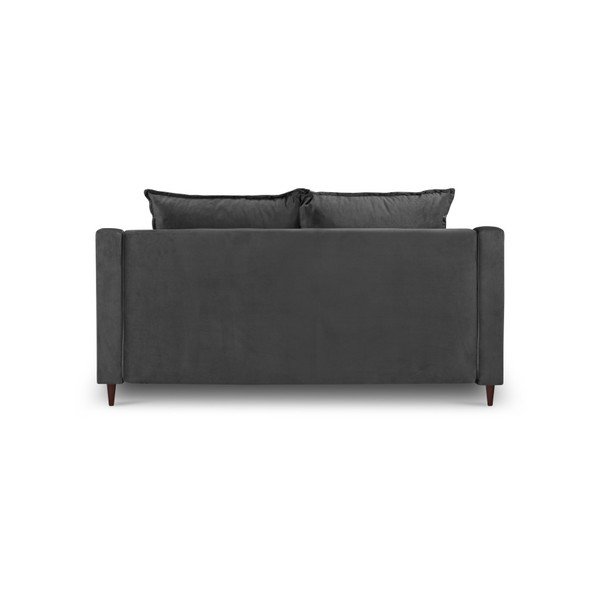 Tmavosivá zamatová pohovka Mazzini Sofas Freesia, 150 cm-image-3