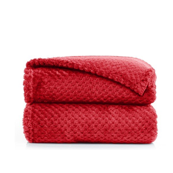 Červená deka z mikrovlákna DecoKing Henry, 220 × 240 cm-image-2