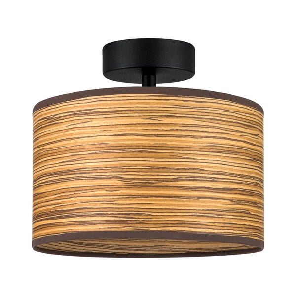 Hnedé stropné svietidlo z drevenej dyhy Sotto Luce Ocho S, ⌀ 25 cm