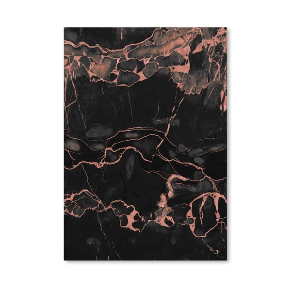 Plagát Americanflat Copper On Black Marble, 30 × 42 cm