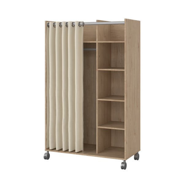 Šatníková skriňa v dekore duba v bielo-béžovej farbe 100x160 cm Kit – Tvilum-image-2