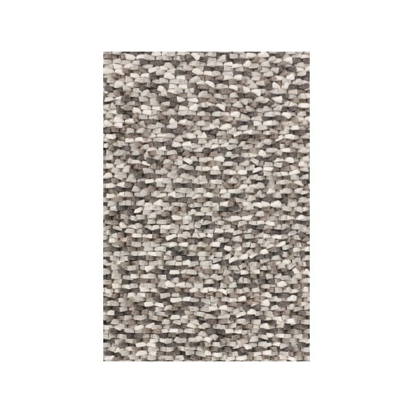 Vlnený koberec Crush Grey, 200x300 cm