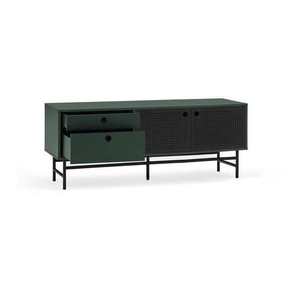 Tmavozelený TV stolík 140x52 cm Punto - Teulat-image-4