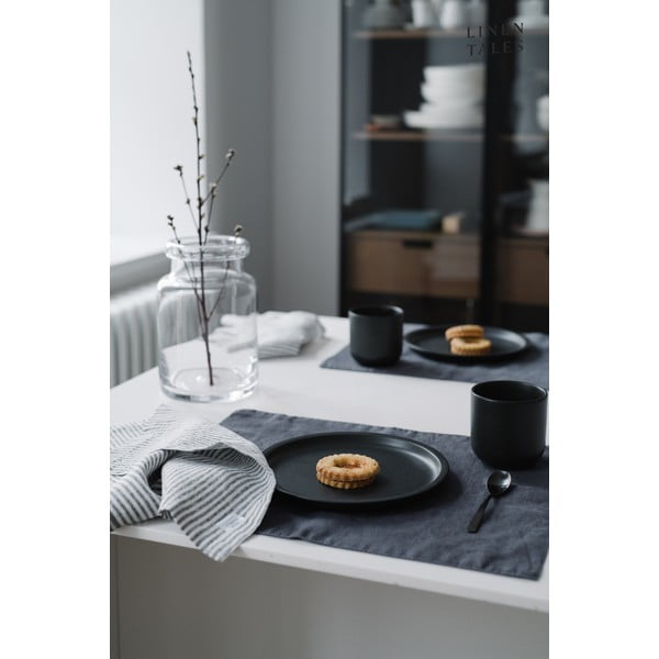 Tmavosivé ľanové prestieranie Linen Tales, 35 x 45 cm-image-1