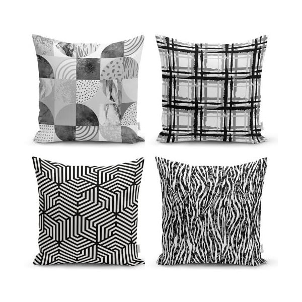 Súprava 4 dekoratívnych obliečok na vankúše Minimalist Cushion Covers Minimalist Drawing, 45 x 45 cm