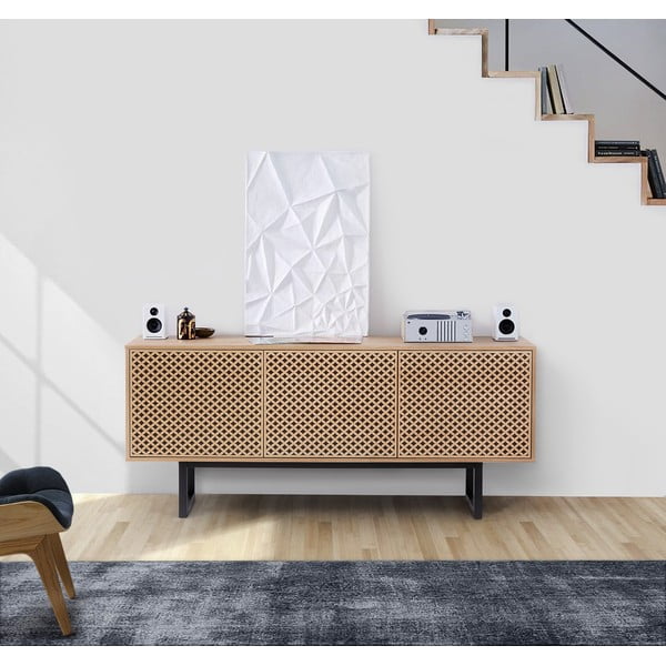 Komoda v dubovom dekore Woodman Mora Diamond, 175 x 75 cm-image-4