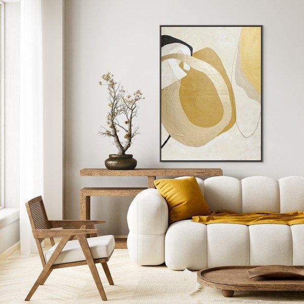 Ručne maľovaný obraz s rámom/na plátne 91x121 cm Stardust – Malerifabrikken-image-1