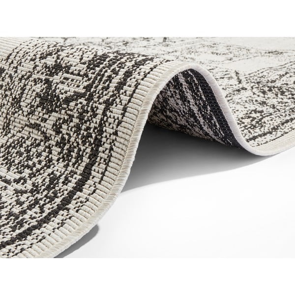 Čierno-krémový vonkajší koberec NORTHRUGS Borbon, 120 x 170 cm-image-4